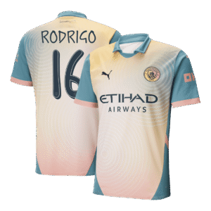 RODRIGO #16 Manchester City Fourth Away Soccer Jersey 2024/25- Definitely City (UCL)