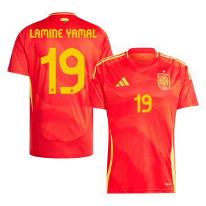 LAMINE YAMAL #19 Spain Home Soccer Jersey EURO 2024