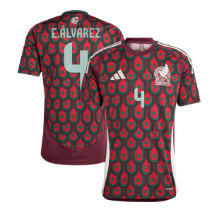 E.??LVAREZ #4 Mexico Home Soccer Jersey Copa America 2024
