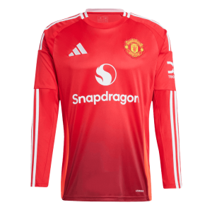 Manchester United Home Long Sleeve Soccer Jersey 2024/25