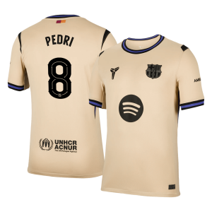 PEDRI #8 Barcelona Away Soccer Jersey 2025/26 -UCL