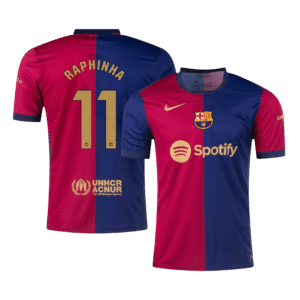RAPHINHA #11 Barcelona Home Soccer Jersey 2024/25