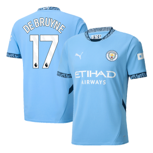 DE BRUYNE #17 Manchester City Home Soccer Jersey 2024/25 – UCL