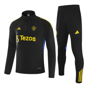 Manchester United 1/4 Zip Tracksuit 2025/26 Black