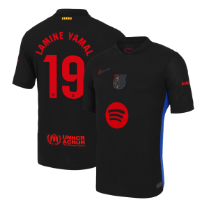 LAMINE YAMAL #19 Barcelona Away Authentic Soccer Jersey 2024/25- Spotify Logo Without Text