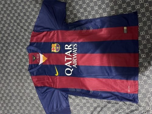 Click to view full screen Vintage Soccer Jersey Barcelona Home 2014/15 photo review